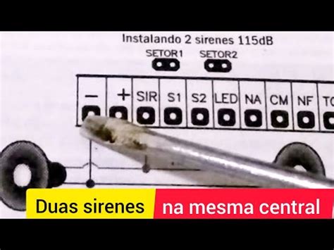 Esquema De Liga O De Duas Sirenes A Uma Central De Alarme Youtube