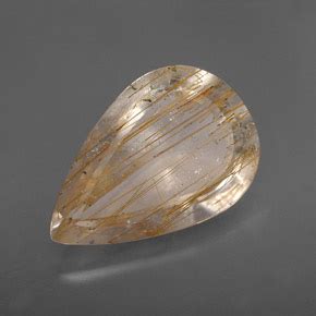 Pear Facet Golden Rutilated Quartz Gemstone Image