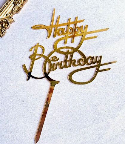 Buon Compleanno In Oro Gold Happy Birthday Cake Topper