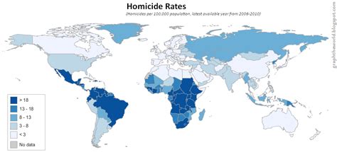 Graph the World: Map: Crime Statistics - Homicide Rates