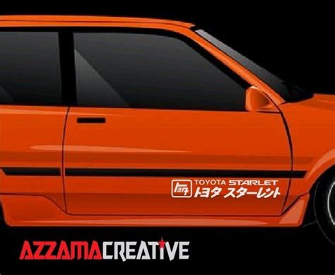 Jual Stiker Decal Toyota Starlet Sticker Kanji Side Body Di Lapak