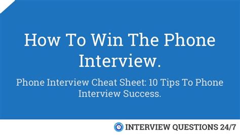 Phone Interview Cheat Sheet 10 Tips To Phone Interview Success