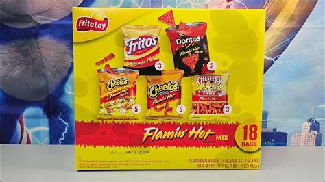 Is The NET WEIGHT Accurate Frito Lay Flamin Hot Mix 18 Bags ASMR YouTube