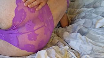 Raunchy Crossdresser Shows Off In Sexy Triumph Lingerie While Tugging