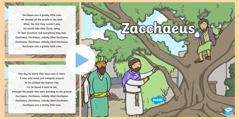 Zacchaeus Song PowerPoint - ROI (teacher made)