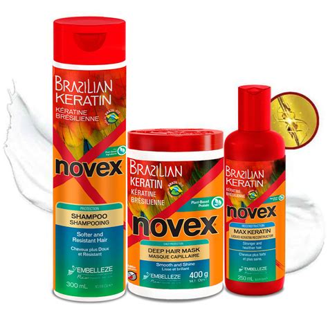 Brazilian Keratin Max Liquid Treatment Bundle Novex Hair Care