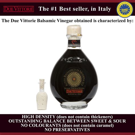 Buy Due Vittorie Oro Gold Barrel Aged Balsamic Vinegar Of Modena Igp