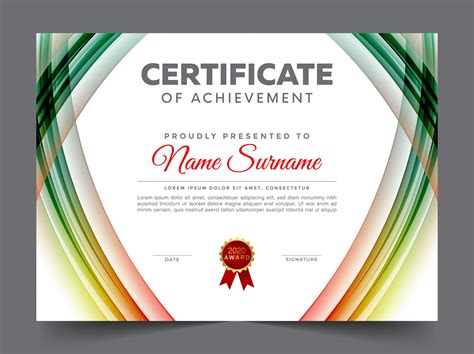 Simple Certificate Design Template – GraphicsFamily