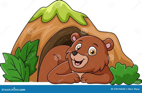 Cartoon Hibernating Bear Vector Illustration | CartoonDealer.com #38052728