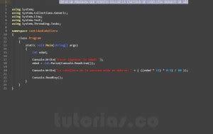 Operadores VisualStudio C Hallar La Cantidad De Cabellera