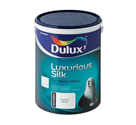 Dulux 5 L Luxurious Silk Brilliant White 5lt Pva Paint 5l Pva Paint