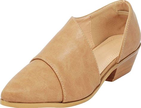 Cambridge Select Women S Closed Pointed Toe Side Cutout Slip On Chunky