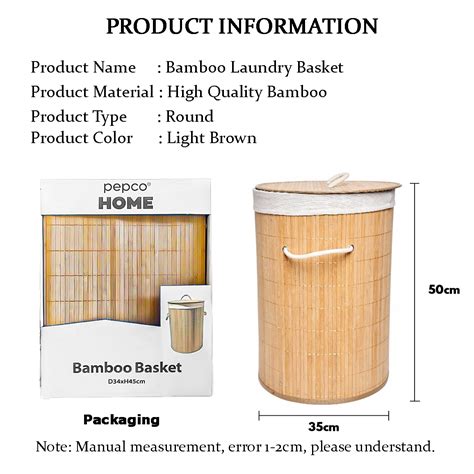 Best4u Muji Foldable Bamboo Laundry Basket Bakul Dobi Bambu Lipat