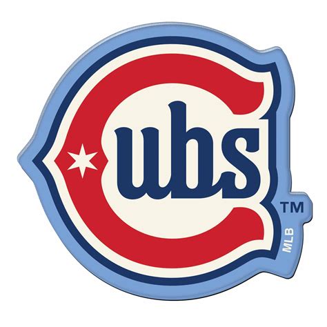 chicago cubs alternate  blues logo acrylic magnet chicago cubs cubs