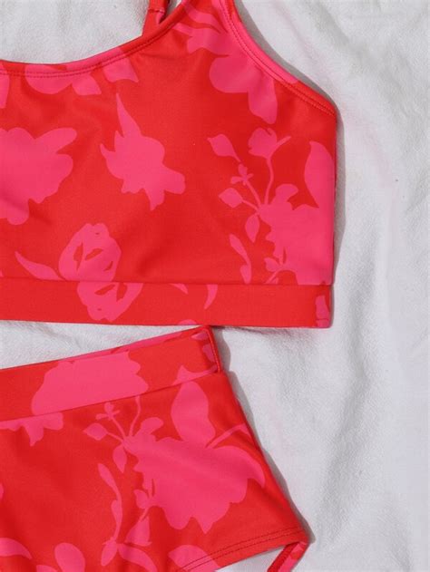 Floral Print Bikini Swimsuit SHEIN USA