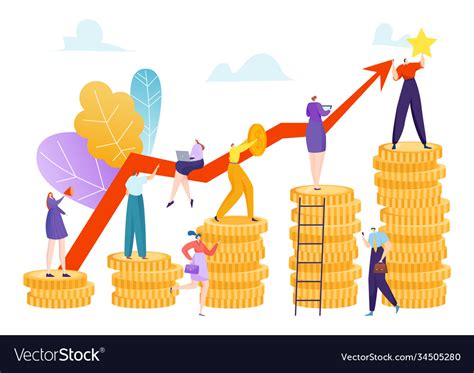 Finance Investment Growth Money Profit Success Vector Image