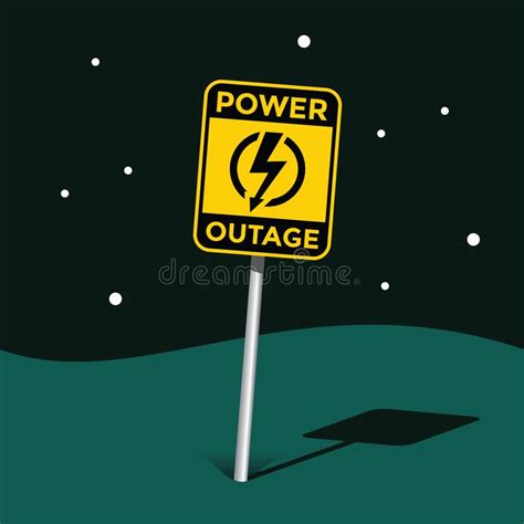 Power outage sign stock illustration. Illustration of frame - 264439443