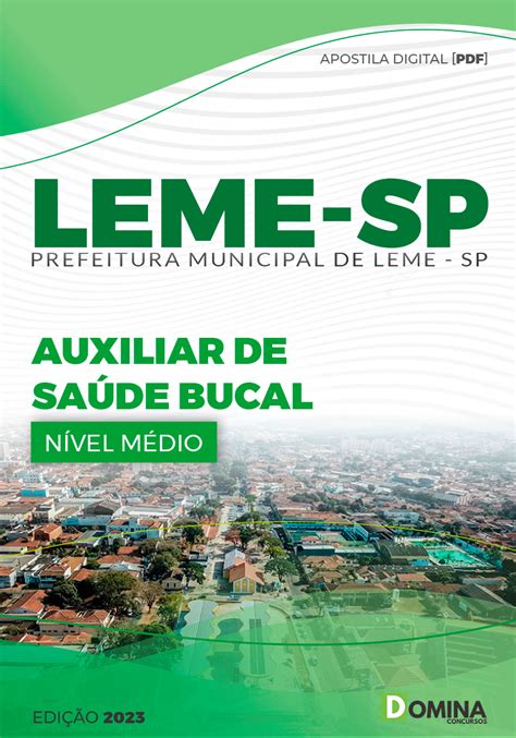 Apostila Concurso Pref Leme SP 2023 Auxiliar Saúde Bucal