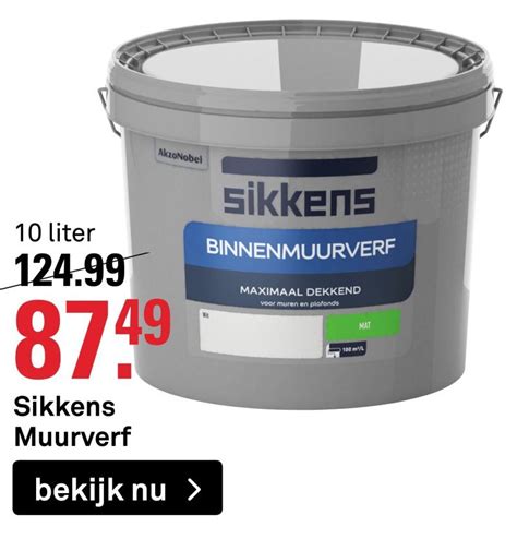 Sikkens Muurverf 10 Liter Aanbieding Bij Karwei