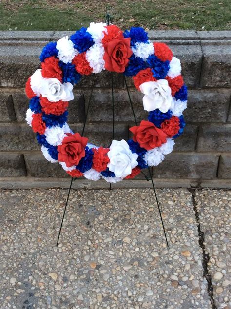 Soldiers Wreath Patriotic Flowers Military Wreath Cemetery - Etsy | Patriotic flowers, Cemetery ...