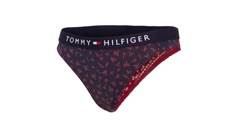 Tommy Hilfiger Bikini Damskie Majtki P Czarno Bordowe Uw Uw Kr