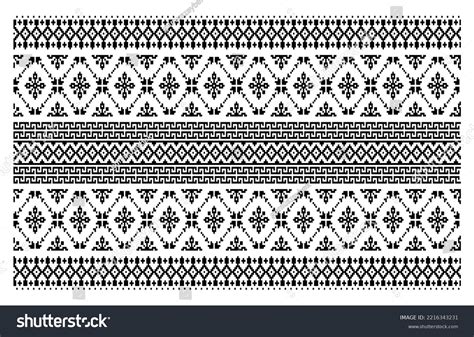 Seamless Vector Tribal Border Design Stock Vector (Royalty Free ...