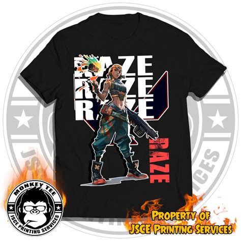 ℡valorant Raze Tee Graphics Design Unisex 100 Cotton Shopee Philippines