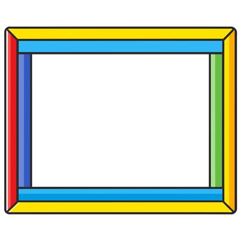 Premium Vector | Rectangle shape colorful frame