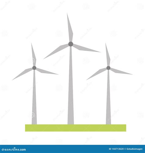 Wind Turbines Energy Stock Vector Illustration Of Solar