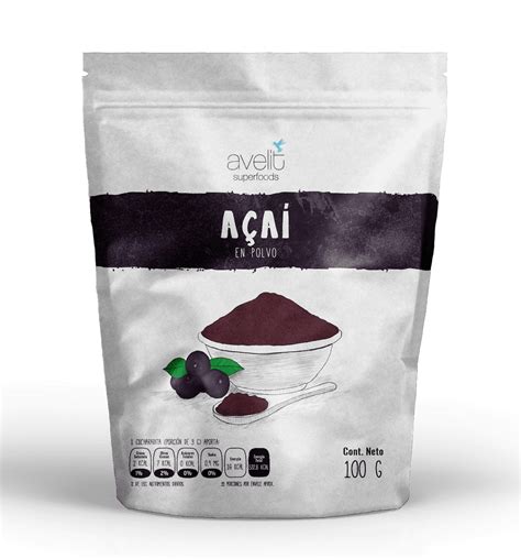 ACAÍ EN POLVO 100g Avelit Superfoods Bolsas stand up Bodega Aurrera