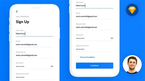 Sign Up Ui Ios App Sketch Tutorials For Beginners Step By Step