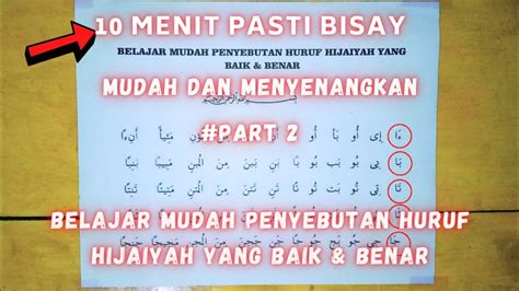 10 Menit Belajar Mudah Penyebutan Huruf Hijaiyah Yang Baik Dan Benar