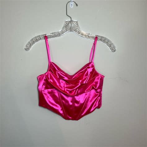 Cheeky Bliss Tops Barbie Hot Pink Corset Crop Top Poshmark