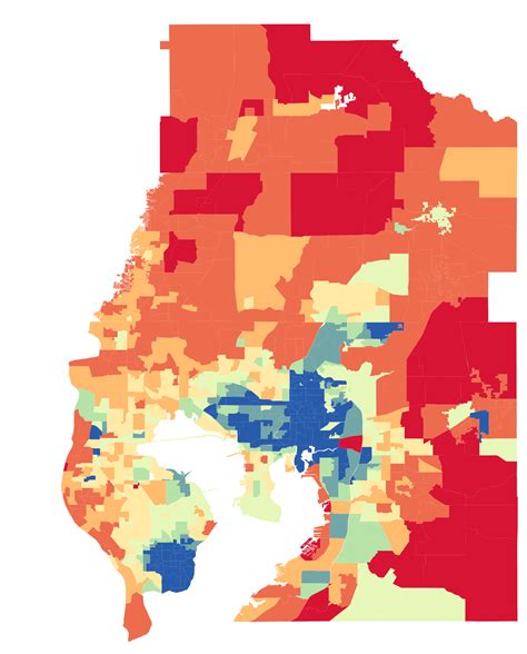 Every vote for Trump and Clinton in Tampa Bay, mapped | politics