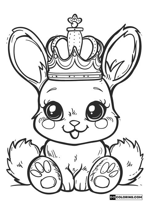 queen bunny coloring page