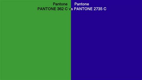 Pantone 362 C Vs Pantone 2735 C Side By Side Comparison