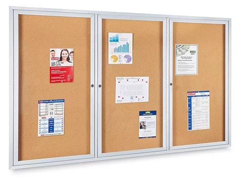 Enclosed Cork Board With Aluminum Frame 6 X 4 H 5823 Uline