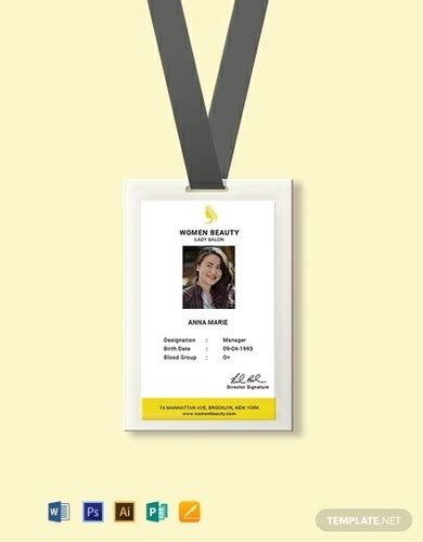 Vertical Id Card 10 Examples Illustrator Word Pages Photoshop