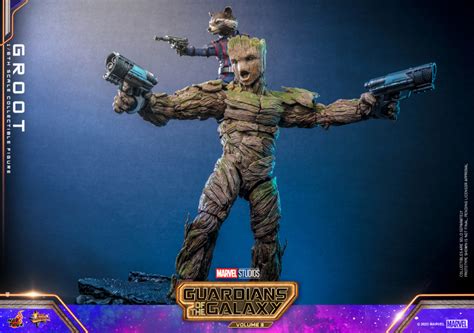 Hot Toys星際異攻隊3格魯特Groot1 6 比例收藏級人偶 細緻工藝展現樹人活躍生命力