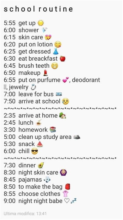 Pin By Liyah ️ On Random School Morning Routine School Routines