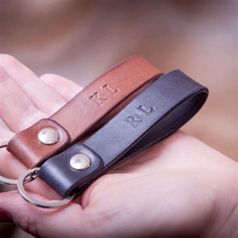 Personalized Custom Leather Keychain By Sunleaves