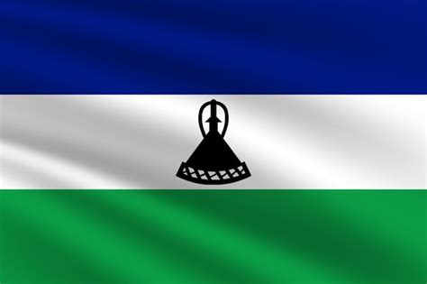 Premium Vector Lesotho National Flag Vector Illustration