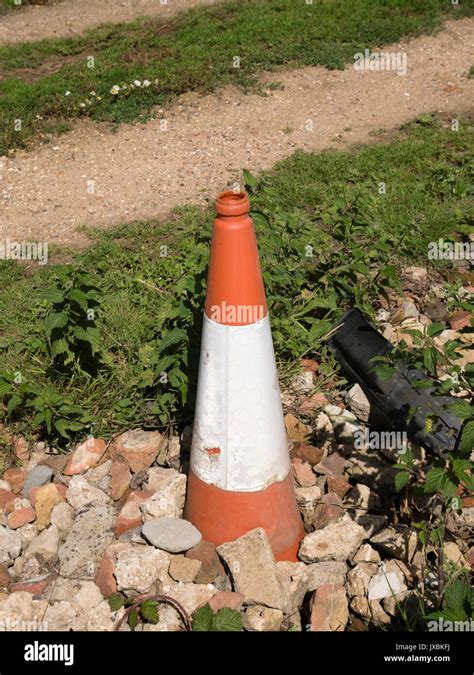 An Abandoned Traffic Cone Stock Photo Alamy