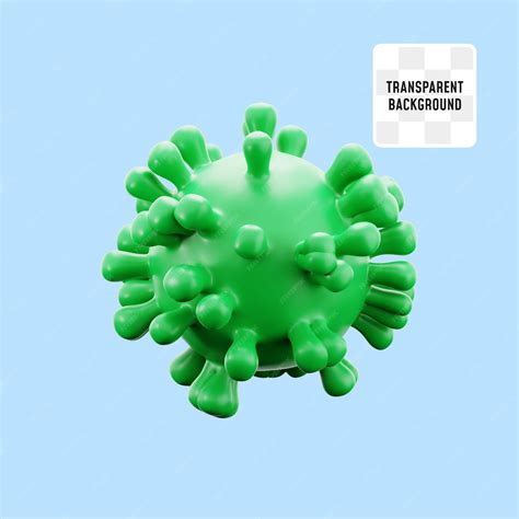Premium PSD | Microbe virus dangerous bacterial for human body imune