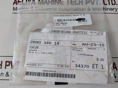 Liebherr 289034014 - Aeliya Marine