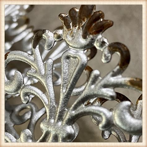 Silver Metal Ribbon Metal Trim Decorative Metal Strip Filigree Decorative Strip Rustic