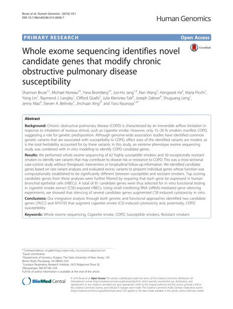 Pdf Whole Exome Sequencing Identifies Novel Candidate Genes Fig