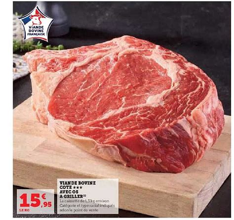 Promo Viande Bovine Côte Avec Os à Griller chez U Express