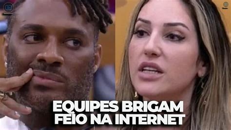 BBB23 EQUIPE DE AMANDA E FRED NICÁCIO BRIGAM E TROCAM FARPAS NA