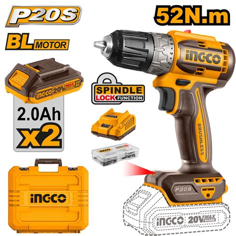 INGCO Lithium Ion Impact Drill Lithium Ion Cordless Screwdriver Angle